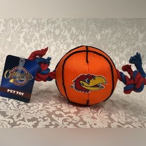 NCAA Kansas Jayhawks Nylon Basketball Dog Toy